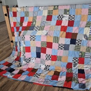 Vintage Patchwork Blanket /Quilt 68" X 94 Inches